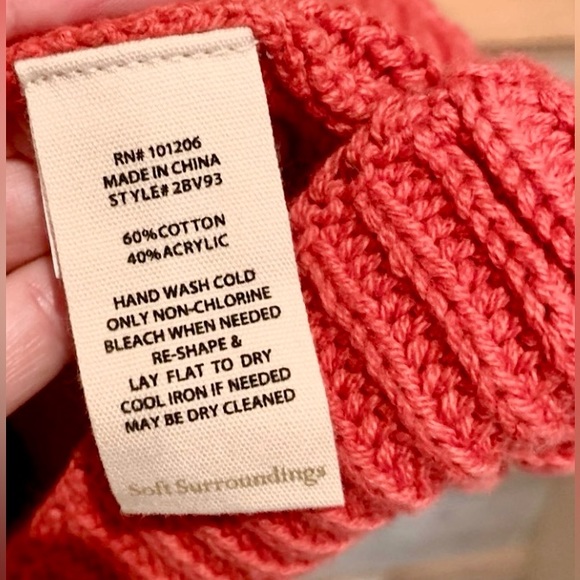 🍊Soft Surroundings Highland
Autum Leaf Ribbed Chunky Knit Tunic Knit Sweater. M - Picture 16 of 16